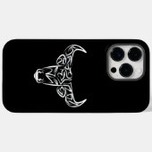 Zwart-witte tribale bull / Ox Case-Mate iPhone Case (Achterkant (horizontaal))