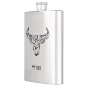 Zwart-witte tribale bull / Ox Flacon (Links)
