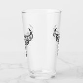 Zwart-witte tribale bull / Ox Glas (Rechts)
