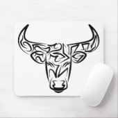 Zwart-witte tribale bull / Ox Muismat (Met muis)