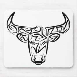 Zwart-witte tribale bull / Ox Muismat