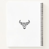 Zwart-witte tribale bull / Ox Notitieboek (Achterkant)