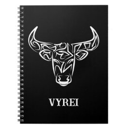 Zwart-witte tribale bull / Ox Notitieboek