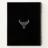 Zwart-witte tribale bull / Ox Notitieboek (Achterkant)