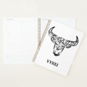 Zwart-witte tribale bull / Ox Planner (Display)
