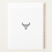 Zwart-witte tribale bull / Ox Planner (Achterkant)