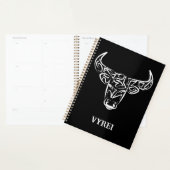 Zwart-witte tribale bull / Ox Planner (Display)