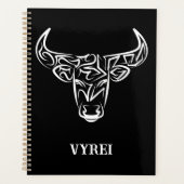 Zwart-witte tribale bull / Ox Planner (Voorkant)