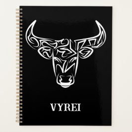 Zwart-witte tribale bull / Ox Planner