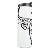 Zwart-witte tribale bull / Ox Thermosbeker (Gedraaid links)