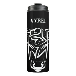 Zwart-witte tribale bull / Ox Thermosbeker