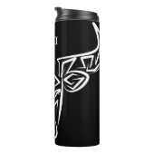 Zwart-witte tribale bull / Ox Thermosbeker (Geroteerd rechts)