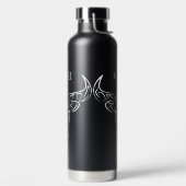 Zwart-witte tribale bull / Ox Waterfles (Links)