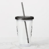 Zwart-witte tribale draak acryl drinkbeker (Links)