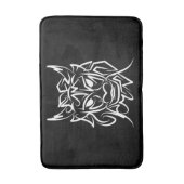 Zwart-witte tribale draak badmat (Voorkant Verticaal)