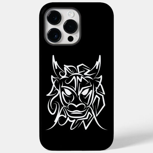 Zwart-witte tribale draak Case-Mate iPhone case (Achterkant)