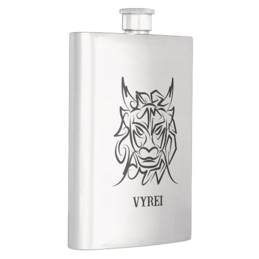 Zwart-witte tribale draak flacon (Rechts)