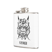 Zwart-witte tribale draak heupfles (Links)