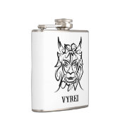 Zwart-witte tribale draak heupfles (Rechts)