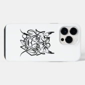 Zwart-Witte Tribale Draak iPhone Hoesje (Achterkant horizontaal)