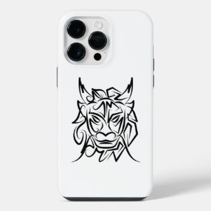 Zwart-Witte Tribale Draak iPhone 14 Pro Max Hoesje