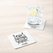 Zwart-witte tribale draak kartonnen onderzetters (Insitu)