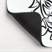 Zwart-witte tribale draak muismat (Hoek)