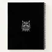 Zwart-witte tribale draak notitieboek (Achterkant)