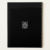 Zwart-witte tribale draak planner (Achterkant)