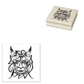 Zwart-witte tribale draak rubberstempel (Gestempeld)
