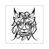 Zwart-witte tribale draak rubberstempel (Afrduk)