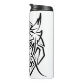 Zwart-witte tribale draak thermosbeker (Geroteerd rechts)