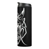Zwart-witte tribale draak thermosbeker (Geroteerd rechts)
