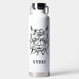 Zwart-witte tribale draak waterfles