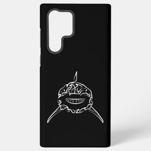 Zwart-witte tribale grote witte haai samsung galaxy hoesje