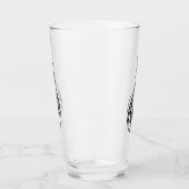 Zwart-witte tribale haan glas (Links)