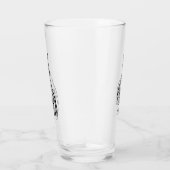 Zwart-witte tribale haan glas (Rechts)