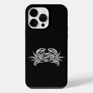 Zwart-witte tribale krab iPhone 14 pro max hoesje