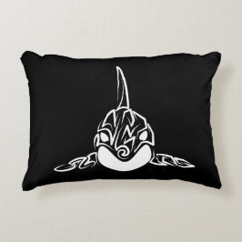 Zwart-witte tribale orca accent kussen