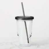 Zwart-witte tribale orca acryl drinkbeker (Links)