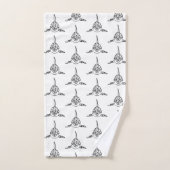 Zwart-witte tribale orca bad handdoek (Handdoek)