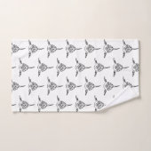 Zwart-witte tribale orca bad handdoek (Handdoek)