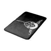 Zwart-witte tribale orca badmat (Gekanteld)