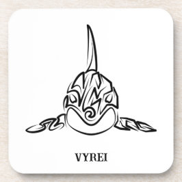 Zwart-witte tribale orca bier onderzetter