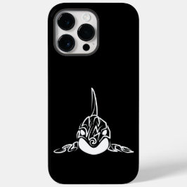 Zwart-witte tribale orca Case-Mate iPhone 14 pro max hoesje