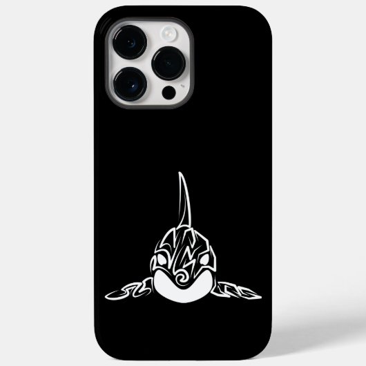 Zwart-witte tribale orca Case-Mate iPhone case (Achterkant)