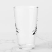 Zwart-witte tribale orca glas (Links)