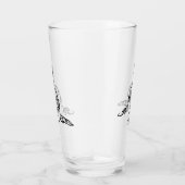 Zwart-witte tribale orca glas (Rechts)