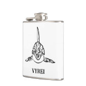 Zwart-witte tribale orca heupfles (Links)