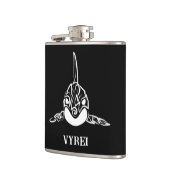 Zwart-witte tribale orca heupfles (Links)